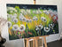 Pieneņu pūku pļava eļļas glezna 60 x 100 cm Ilvija Žeigure