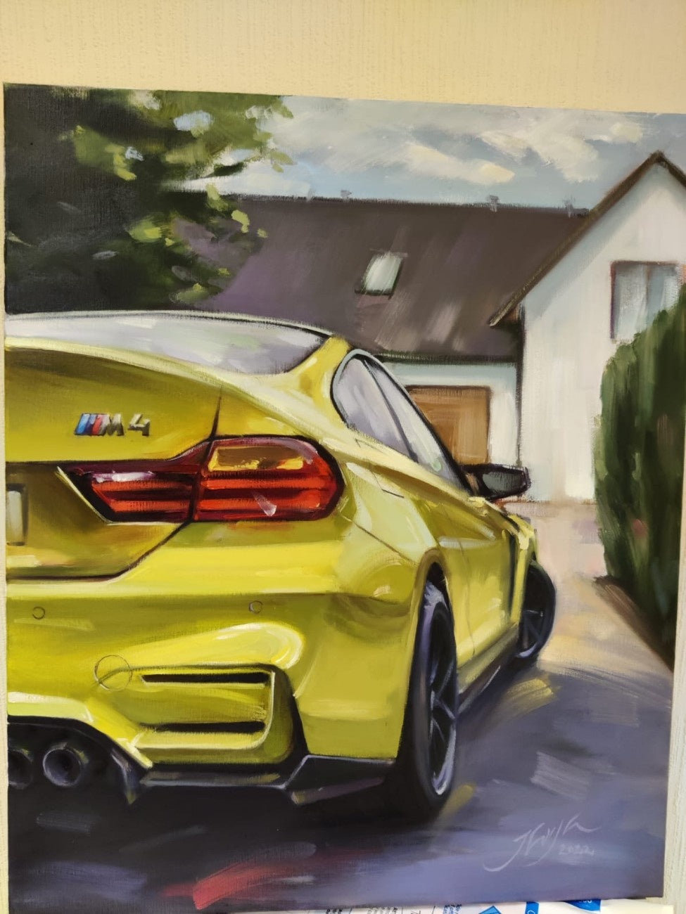 Personalizēta glezna dāvanai BMW auto Ilvija Žeigure