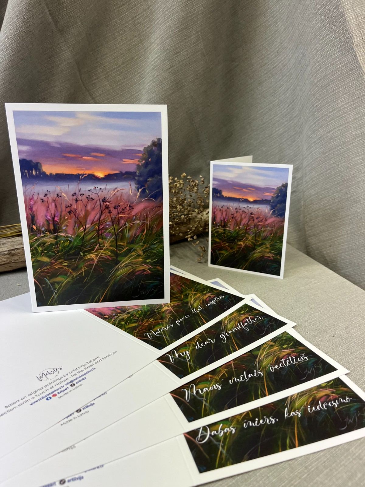 Greeting card “Sunset Meadow”