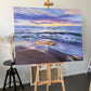 Jūras glezna ar saulrietu eļļas krāsas audekls 121 x 90,5 cm